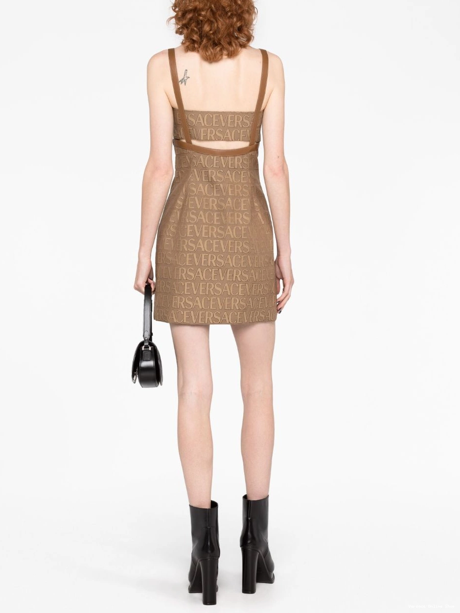 Cheap Allover Versace Women jacquard cut-out minidress 0329
